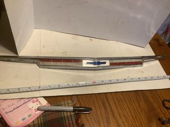 Chevy 1963 Trunk emblem some pitting  Part no. (contact info removed) Plainfield, Illinois