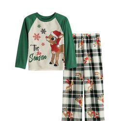 Boys 8 Jammies For Your Families Rudolph the Red Nosed Reindeer Pajama Set