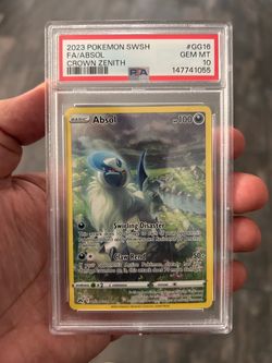 Pokemon Trading Card Unisex PSA 10 Black New Crown Zenith Absol GG16 Full Art