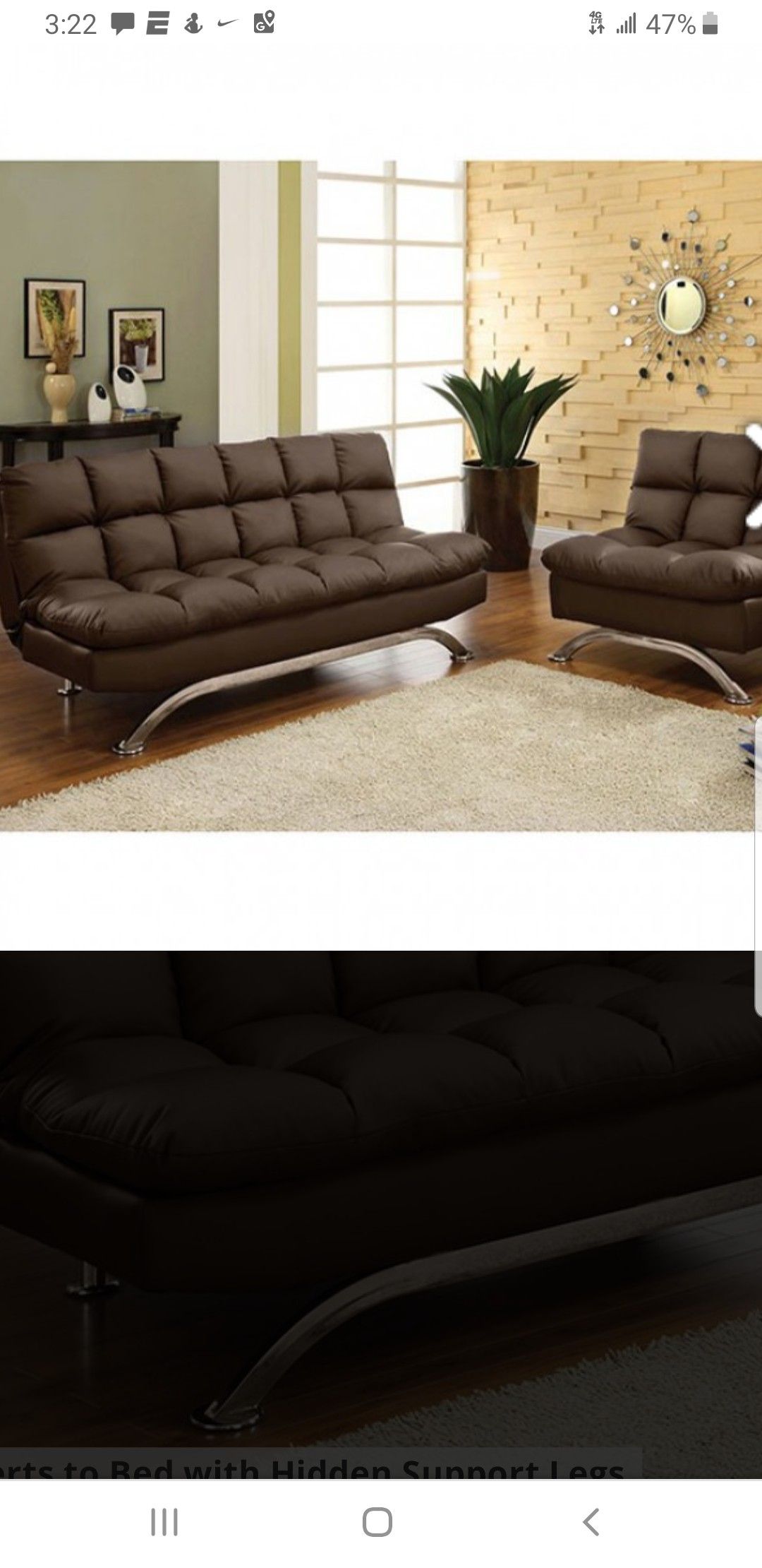 New, black or brown Sofa futon