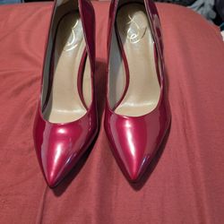 Dark Red Patent Leather Stilettos From Sam Edel 