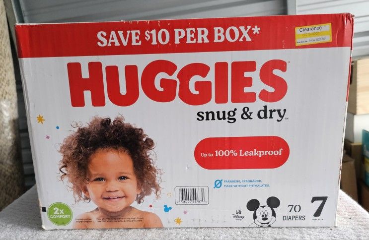 Huggies Snug and Dry Disposable Diapers Size 7 - 70 ct
