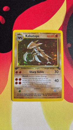 Kabutops Holo 1st Edition Fossil 9/62