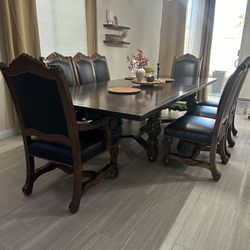 Heavy Wooden Dining Room Table