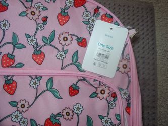 NWT 17 INCH BERRY PATCH PRINT GIRL'S BACKPACK W/Bonus SUPPLIES PINK!
