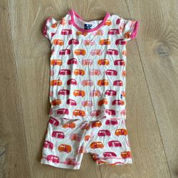 Kickee Pants Short sleeve Pajama Set Campers 18-24 Mo