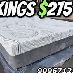 King Organic Hybrid Cool Gel Memory Foam Mattress!!