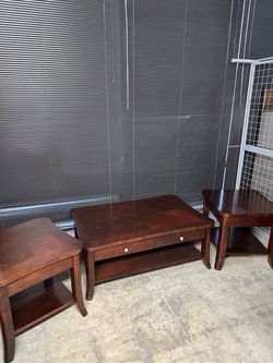 3-Piece Wood Coffee and End Table Set