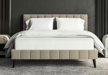 Saatva  Valencia Queen Bed  (100% Linen) In Box