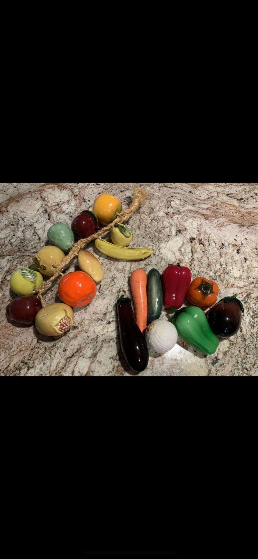 Decorative glass/ceramic Fruit and Vegetables