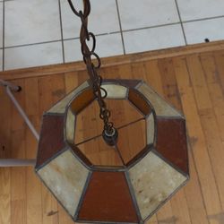 Vintage Stain Glass Light