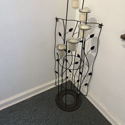 Metal Candle Holder With Glass Cups