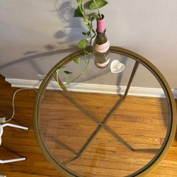 Golden Accent Glass Beautiful Table 