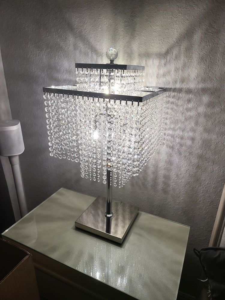 2 Crystal table lamps