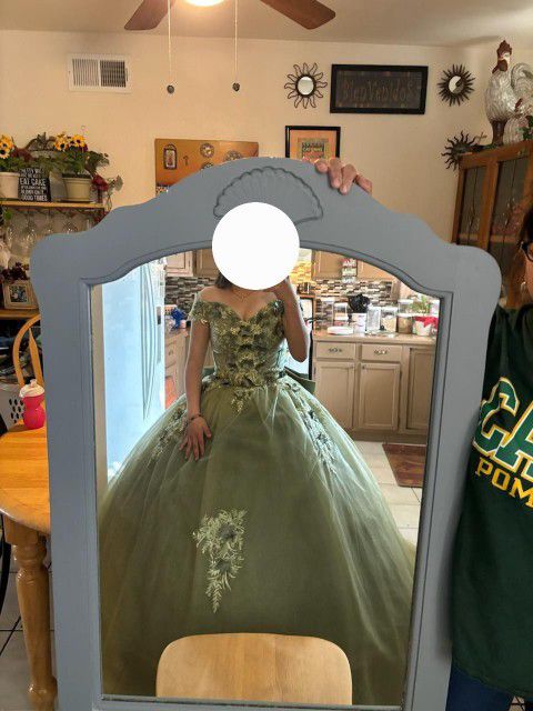 Sage Green Dress for Quinceanera Or Sweet 16
