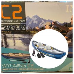 NEW Intex Wyoming C2 Inflatable Canoe / Tandem Kayak