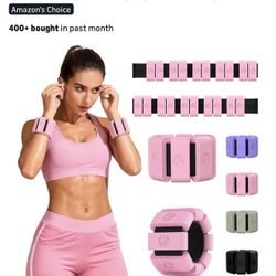 Adjustable Wrist Weights for Women Men, Leg Weights for Women 0.75lb-1lb-1.3lb Each for Walking, Yoga, Dance, Barre, Gym