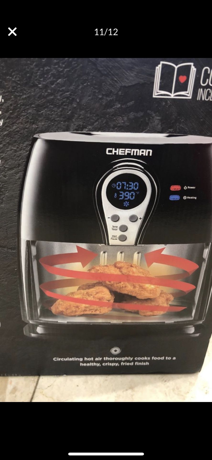 Chefman Air Fryer with Digital Display Adjustable Temperature Control 2.5L (31C)