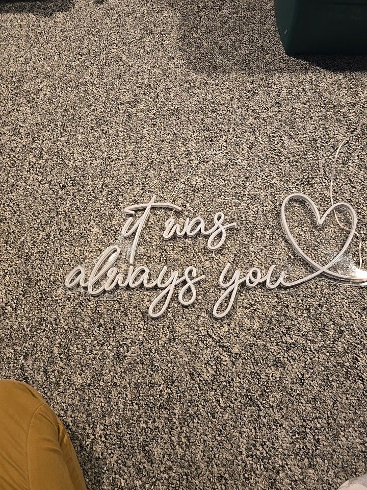 'It was Always You' Neon Sign Event Backdrop - Great for Weddings, Parties