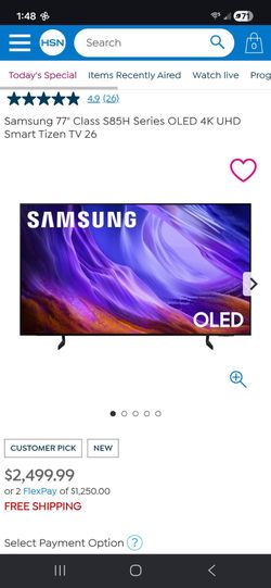 77'' Samsung OLED Flat Screen Tv