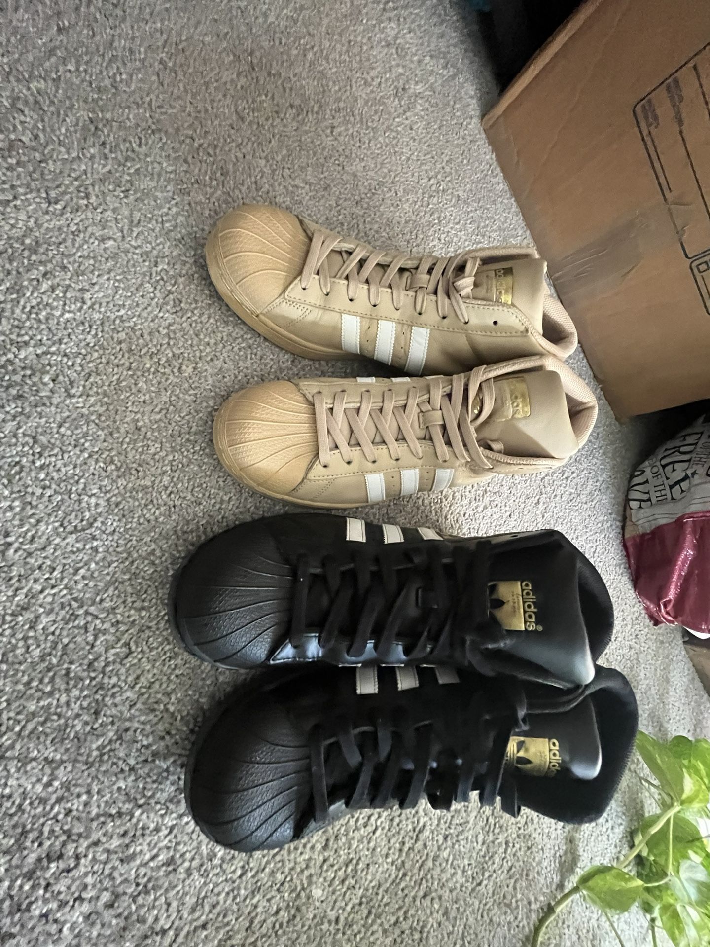 Adidas Size 9 Tan & Black Pairs Hi Top.. $65 Each!! (Both Pairs For $115.00