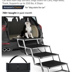 PetRuna Extra Wide Folding Dog Stairs