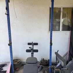 Weights with rack