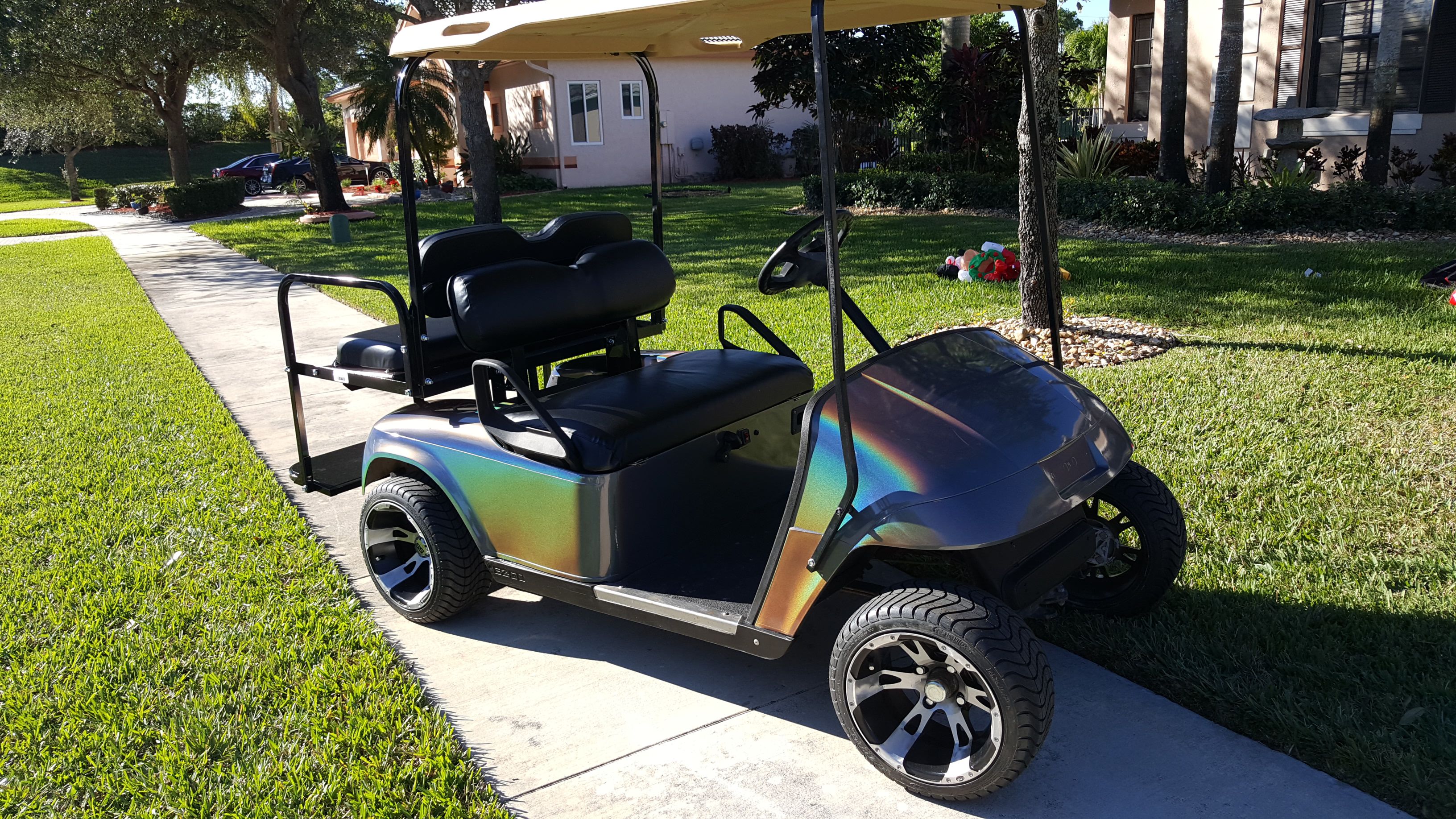 EZGO TXT custom wrapped Golf Cart