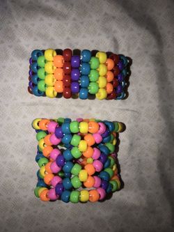 Rainbow pride edc kandi bracelet