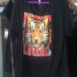 2X Savage Tiger Cut Up Shirt