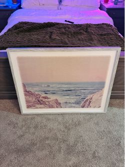 Home Goods Ocean Wave Canvas Framed Print