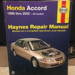 Haynes Honda Accord repair manual