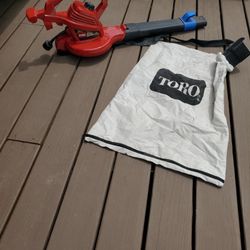 Toro Ultra corded electric leaf blower vacuum model 51619 12-amp motor w/ bag Logo mulching debris 