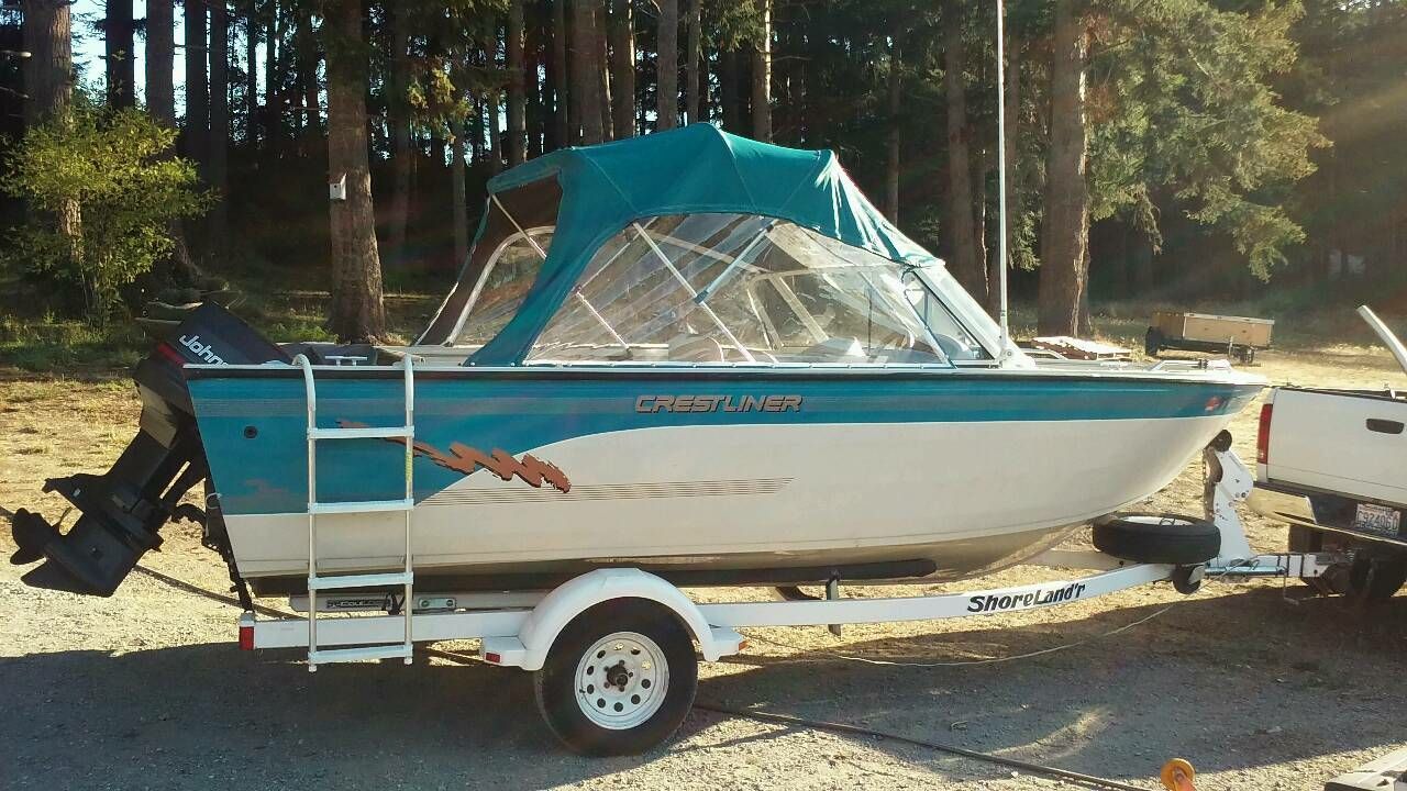 20ft 1996 Crestliner 1950 sportfish aluminum boat