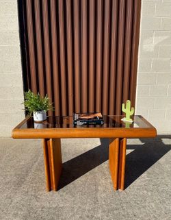 80s Postmodern Milo Baughan Style Mid Century Brass Cantilever Dining table and chairs