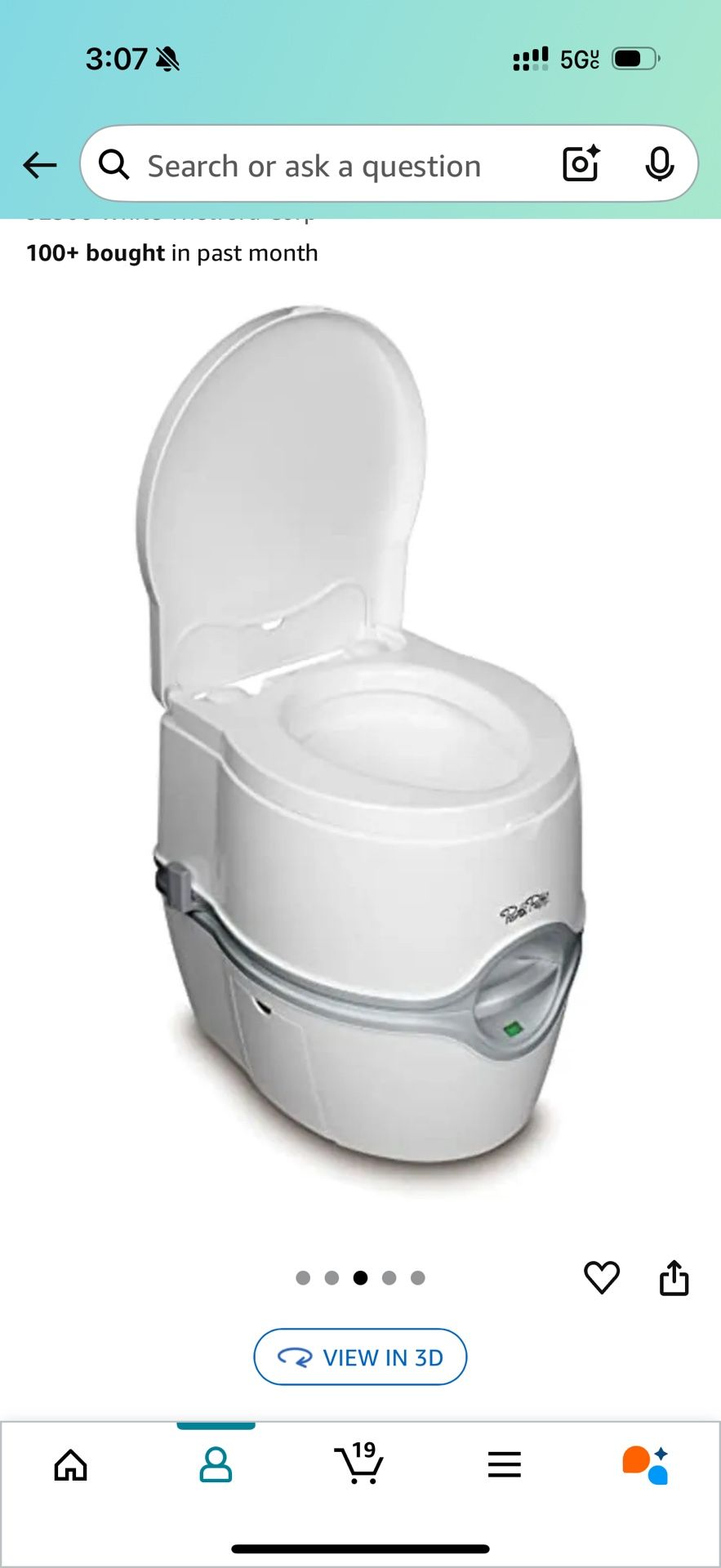 Porta Potti With Deodorizer