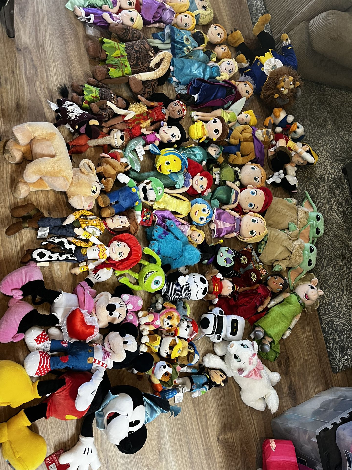HUGE Selection Of Disney Plush Princess Character Stuffed Animal Toy Collectibles 