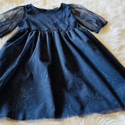 H&M Navy Blue Shimmer Dress *Girls Size 6