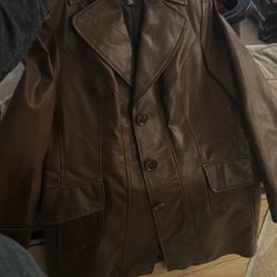 Small Brown Leather Jacket (real ) 