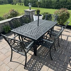 Patio Table Set And Barstools Excellent Condition