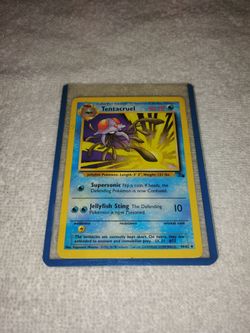 1999 Pokemon - Tentacruel Game Card - 44/ 62 - in very good condition