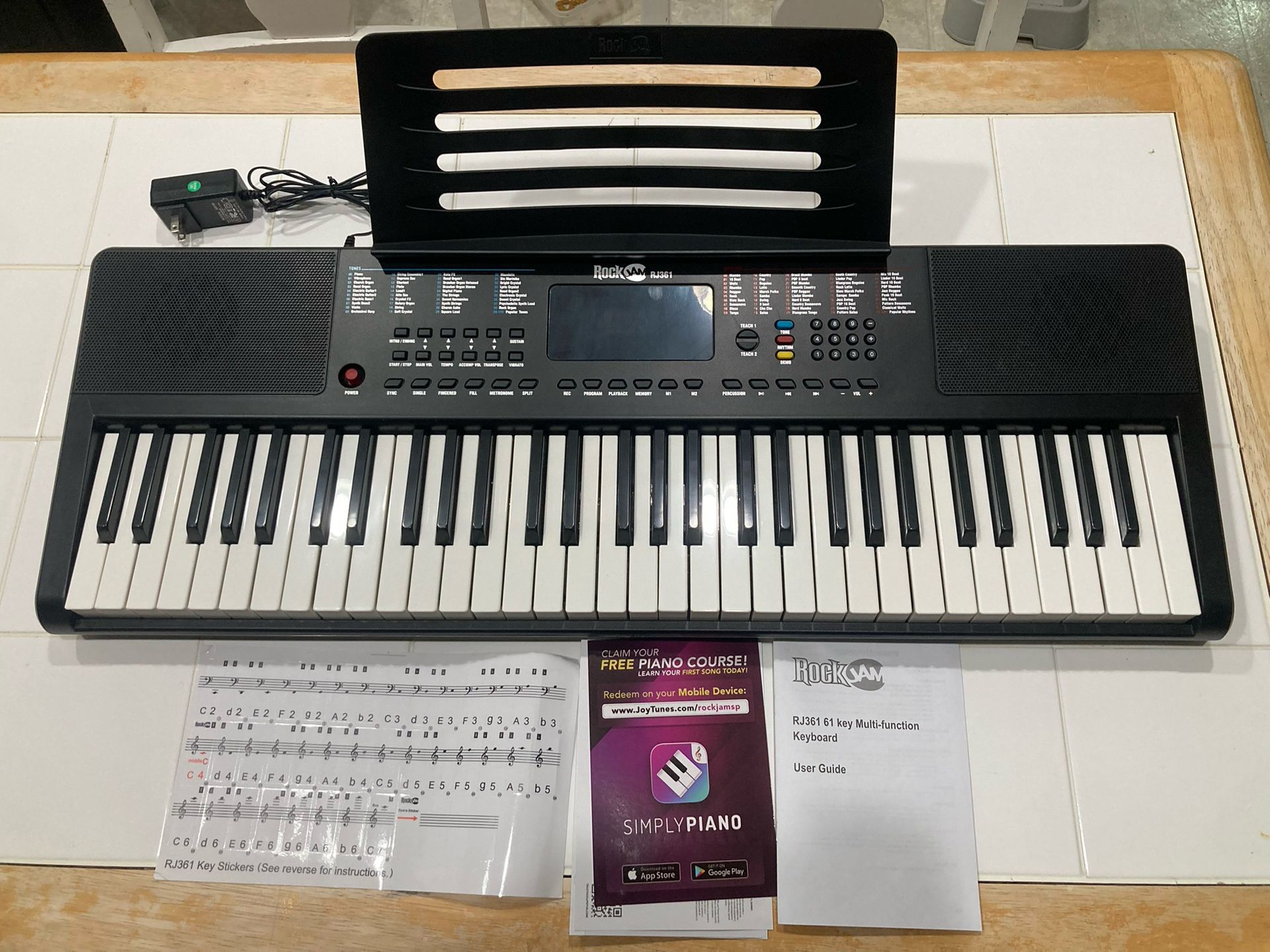 Rock Jam 61 Key Keyboard RJ361