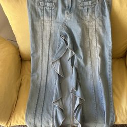 Very Unique Design Maxi Denim Skirt Brand New 