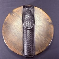 Bianchi Flashlight Pouch 7911 Size XL Basket Weave Law Enforcement Hidden Snap