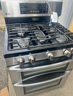 LG Stainless Steel Double Oven Gas Range
