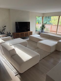 2 L-Shape modular foam couches
