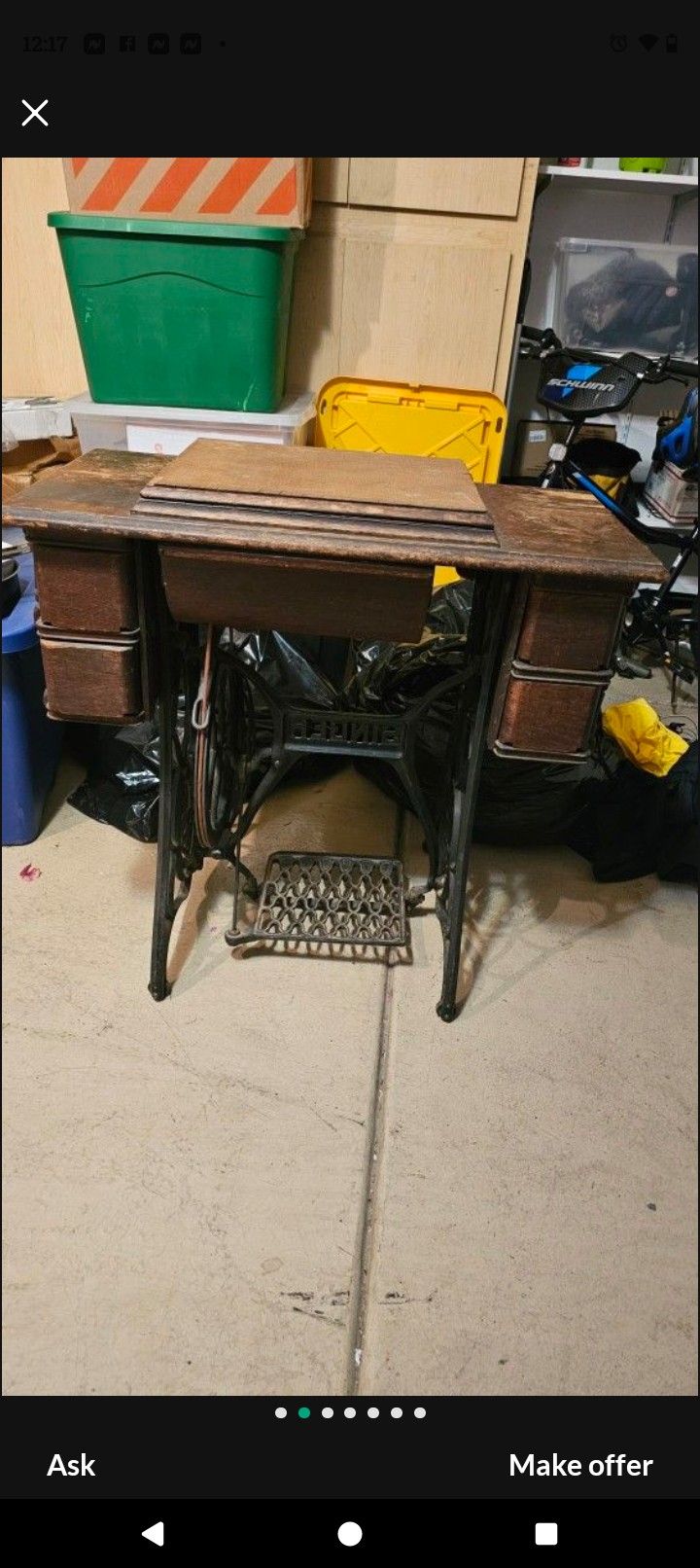 No 15 Antique Singer Sewing Machine Mint Condition In Working Order $250