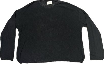 YOUNGLA Black Knit Crewneck Sweater XL