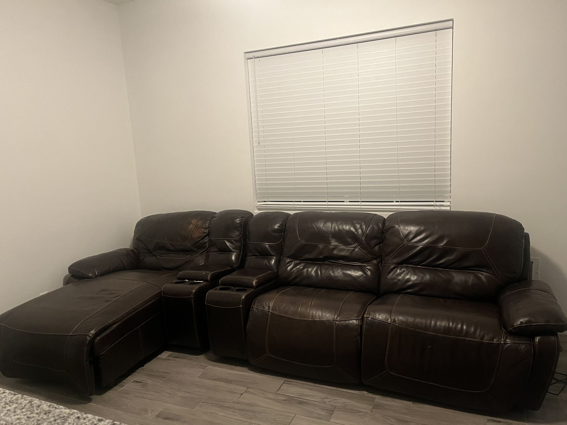 Brown Leather Couch