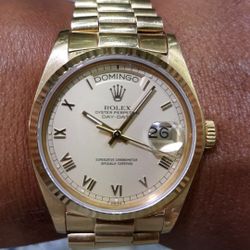 18k gold Rolex president 36 mm